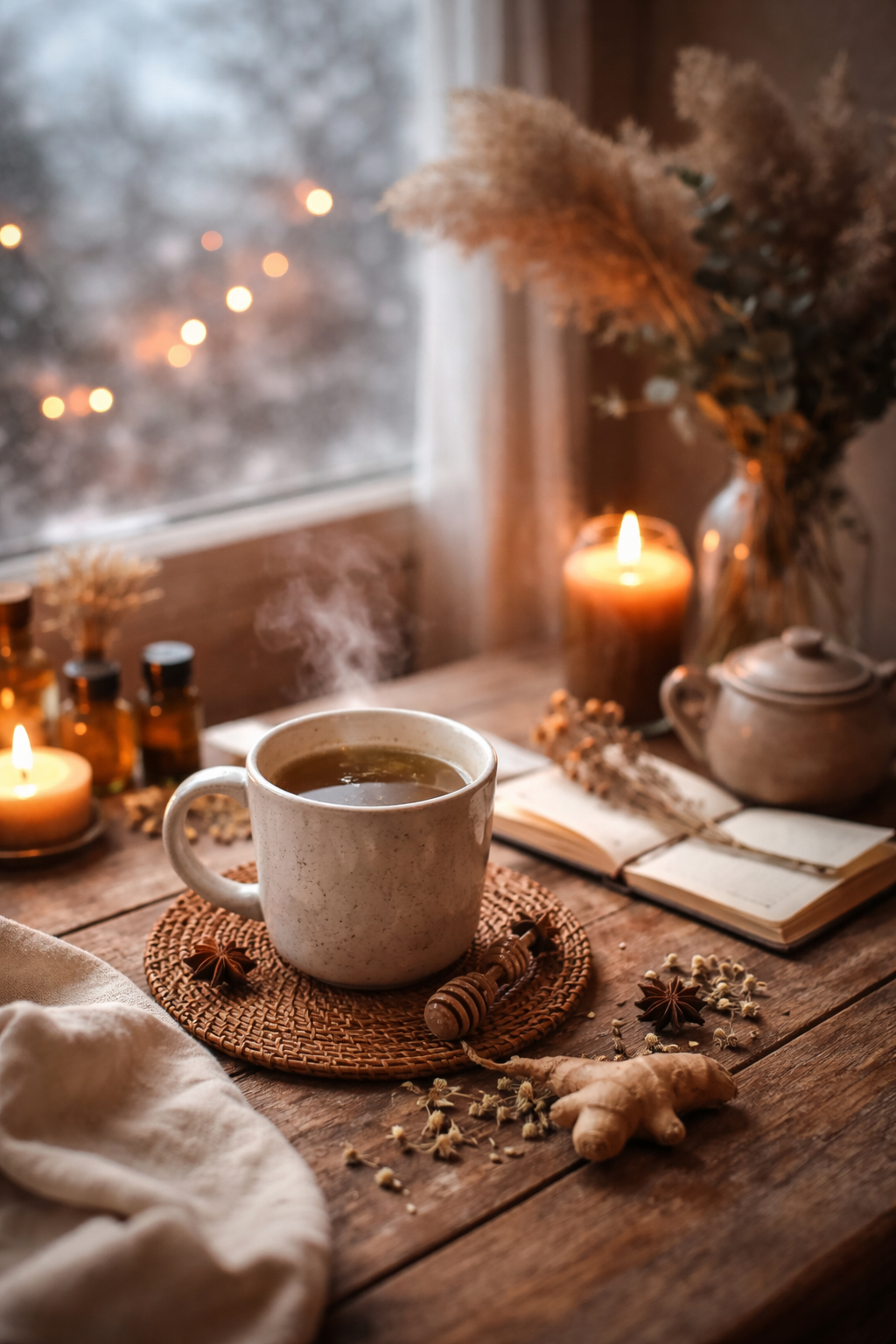 entle Ayurvedic winter evening ritual for nervous system rejuvenation